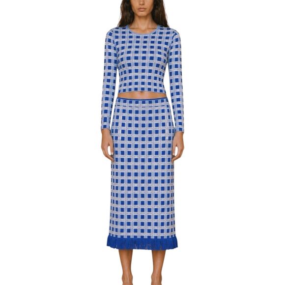 Baum Und Pferdgarten Dresses & Skirts - Baum und Pferdgarten Chani Blue crio Sweater Callis Midi Skirt Matching set S/M